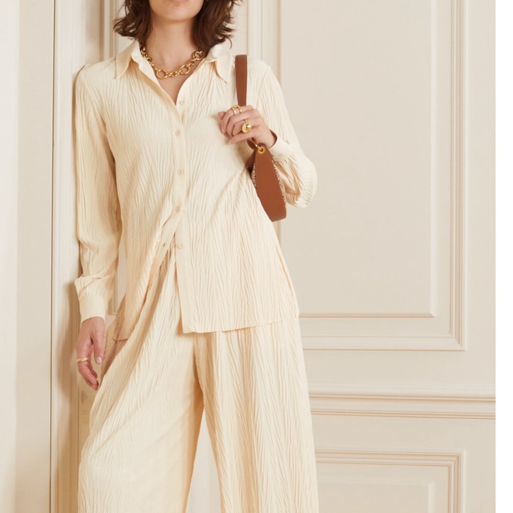 MAX MARA Leisure plisse-jersey shirt